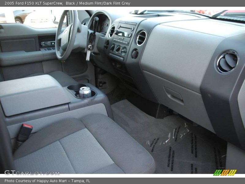 Black / Medium Flint/Dark Flint Grey 2005 Ford F150 XLT SuperCrew