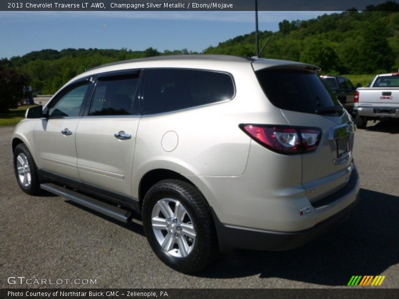 Champagne Silver Metallic / Ebony/Mojave 2013 Chevrolet Traverse LT AWD