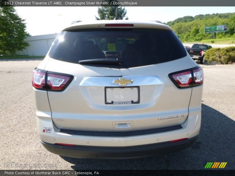 Champagne Silver Metallic / Ebony/Mojave 2013 Chevrolet Traverse LT AWD