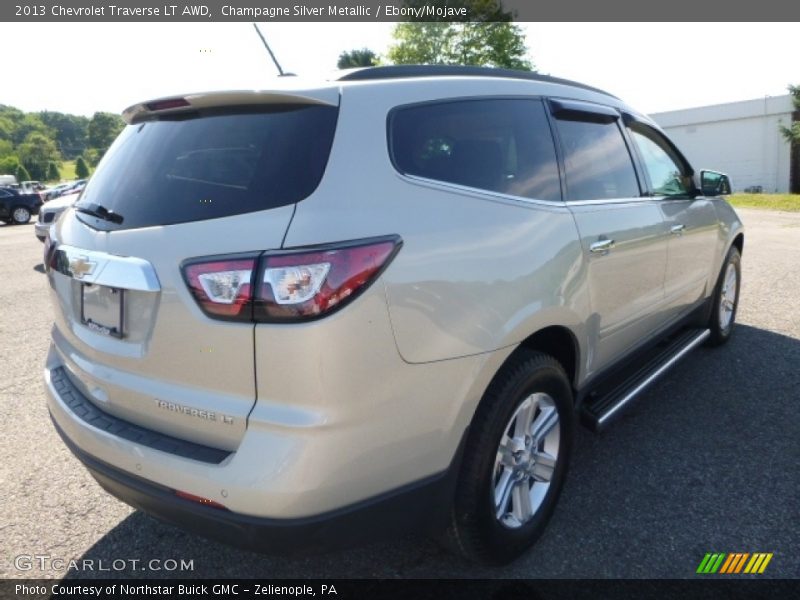 Champagne Silver Metallic / Ebony/Mojave 2013 Chevrolet Traverse LT AWD