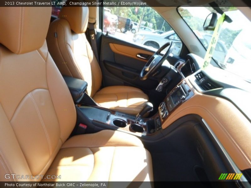 Champagne Silver Metallic / Ebony/Mojave 2013 Chevrolet Traverse LT AWD