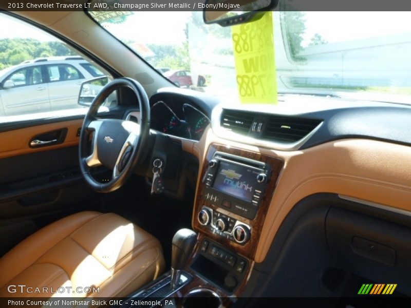Champagne Silver Metallic / Ebony/Mojave 2013 Chevrolet Traverse LT AWD
