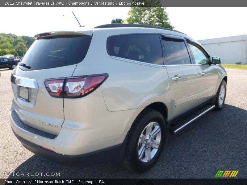 Champagne Silver Metallic / Ebony/Mojave 2013 Chevrolet Traverse LT AWD