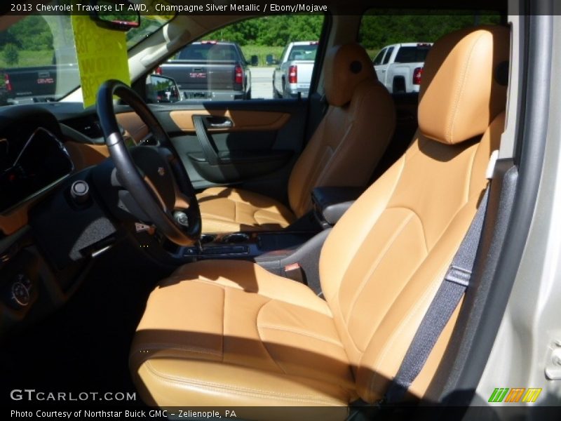 Champagne Silver Metallic / Ebony/Mojave 2013 Chevrolet Traverse LT AWD