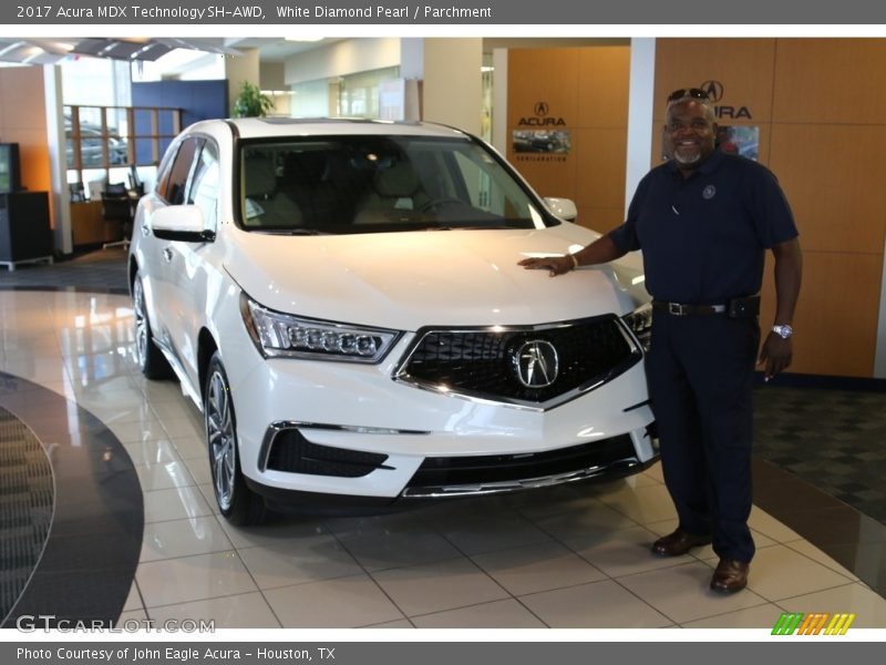 White Diamond Pearl / Parchment 2017 Acura MDX Technology SH-AWD