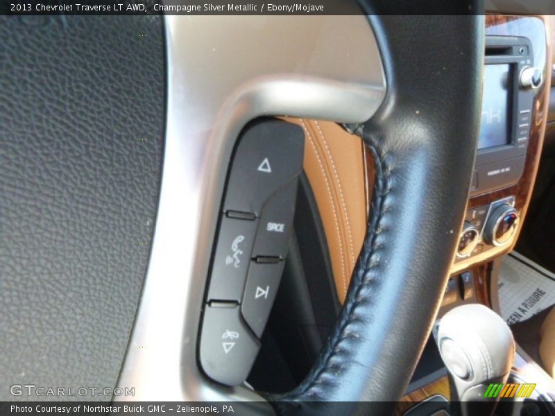 Champagne Silver Metallic / Ebony/Mojave 2013 Chevrolet Traverse LT AWD