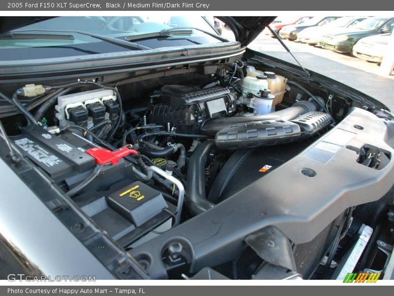 Black / Medium Flint/Dark Flint Grey 2005 Ford F150 XLT SuperCrew