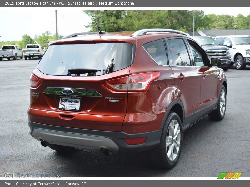 Sunset Metallic / Medium Light Stone 2015 Ford Escape Titanium 4WD