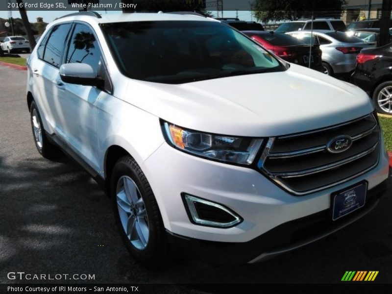White Platinum / Ebony 2016 Ford Edge SEL