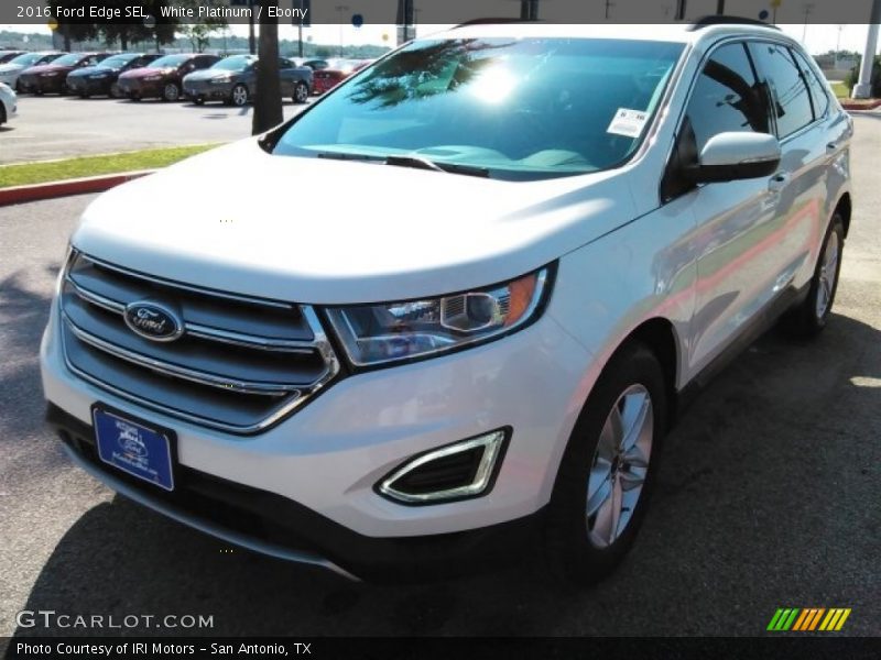 White Platinum / Ebony 2016 Ford Edge SEL