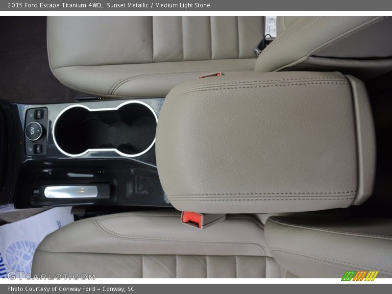Sunset Metallic / Medium Light Stone 2015 Ford Escape Titanium 4WD