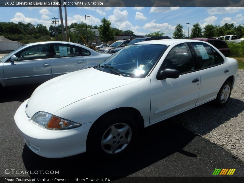 Bright White / Graphite 2002 Chevrolet Cavalier Sedan