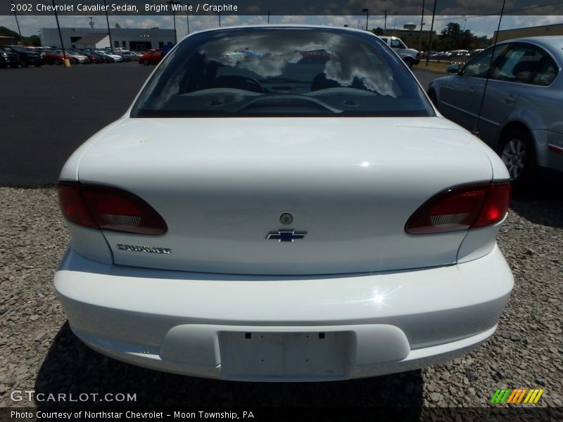 Bright White / Graphite 2002 Chevrolet Cavalier Sedan