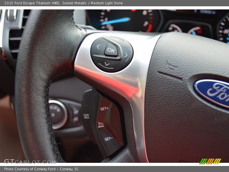Sunset Metallic / Medium Light Stone 2015 Ford Escape Titanium 4WD