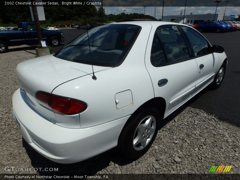 Bright White / Graphite 2002 Chevrolet Cavalier Sedan