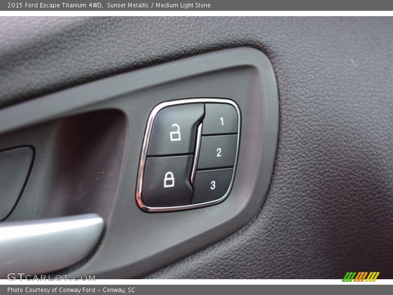 Sunset Metallic / Medium Light Stone 2015 Ford Escape Titanium 4WD
