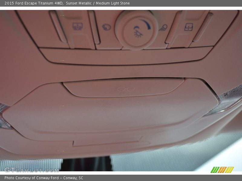 Sunset Metallic / Medium Light Stone 2015 Ford Escape Titanium 4WD
