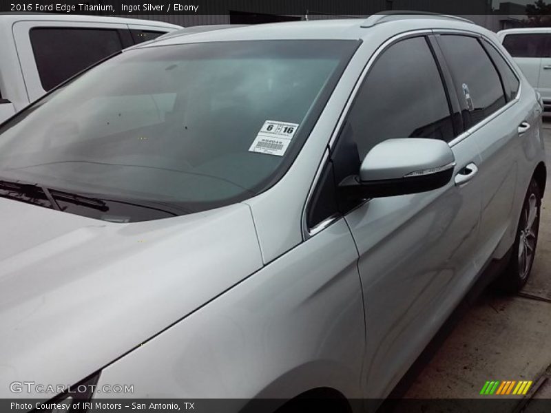 Ingot Silver / Ebony 2016 Ford Edge Titanium