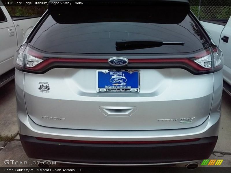 Ingot Silver / Ebony 2016 Ford Edge Titanium