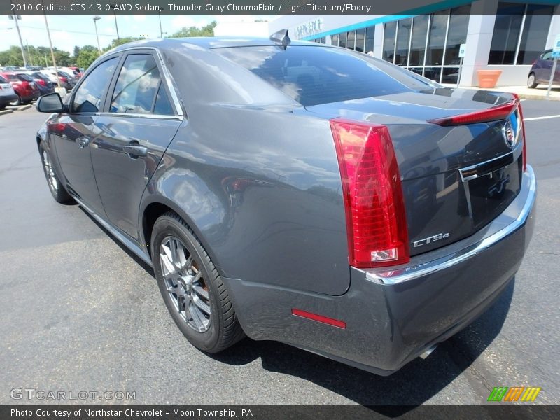 Thunder Gray ChromaFlair / Light Titanium/Ebony 2010 Cadillac CTS 4 3.0 AWD Sedan