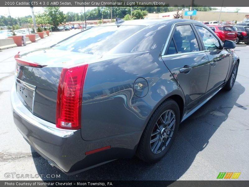 Thunder Gray ChromaFlair / Light Titanium/Ebony 2010 Cadillac CTS 4 3.0 AWD Sedan