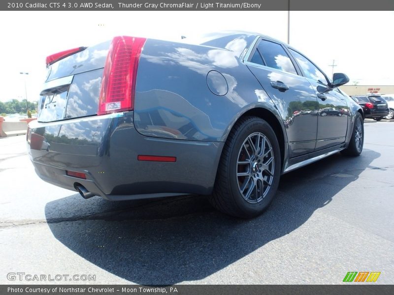Thunder Gray ChromaFlair / Light Titanium/Ebony 2010 Cadillac CTS 4 3.0 AWD Sedan