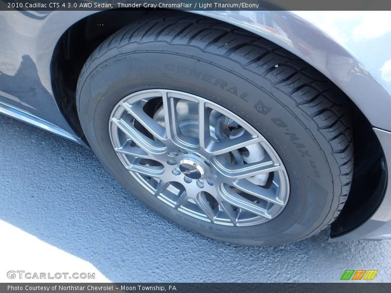 Thunder Gray ChromaFlair / Light Titanium/Ebony 2010 Cadillac CTS 4 3.0 AWD Sedan