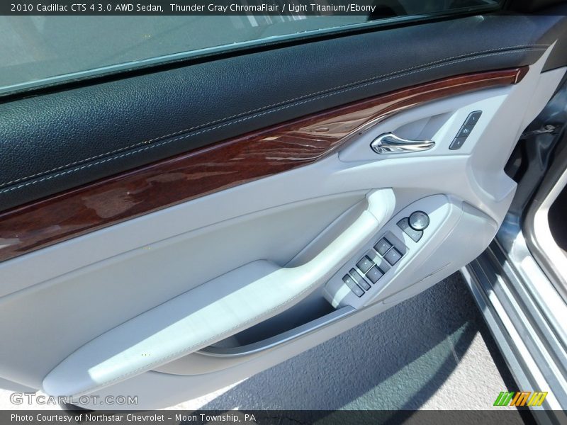 Thunder Gray ChromaFlair / Light Titanium/Ebony 2010 Cadillac CTS 4 3.0 AWD Sedan