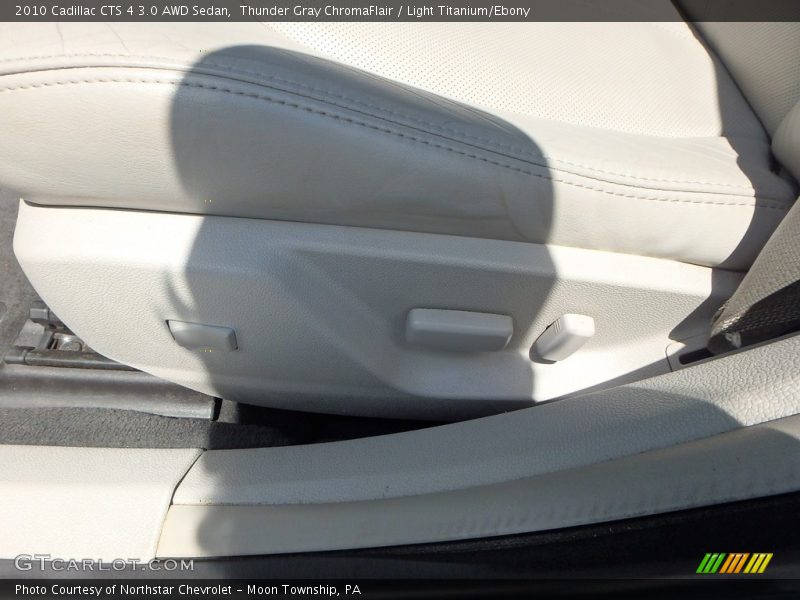Thunder Gray ChromaFlair / Light Titanium/Ebony 2010 Cadillac CTS 4 3.0 AWD Sedan