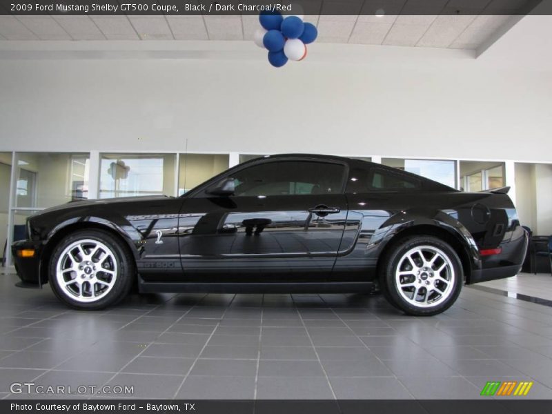 Black / Dark Charcoal/Red 2009 Ford Mustang Shelby GT500 Coupe