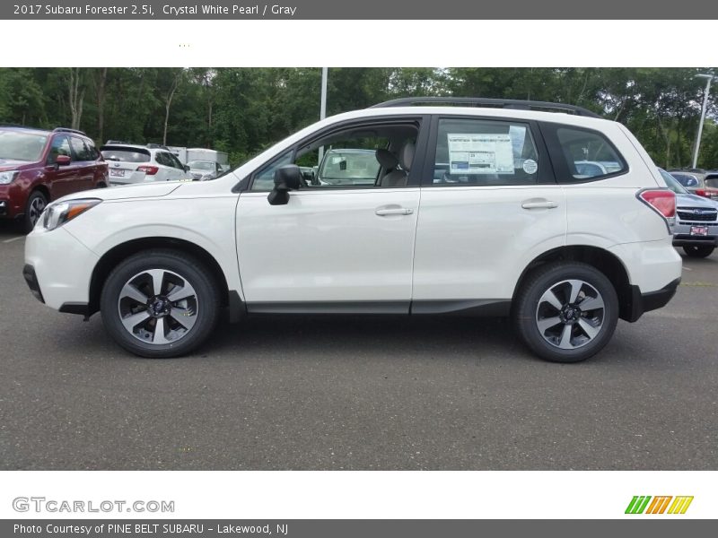 Crystal White Pearl / Gray 2017 Subaru Forester 2.5i