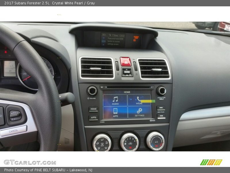 Crystal White Pearl / Gray 2017 Subaru Forester 2.5i