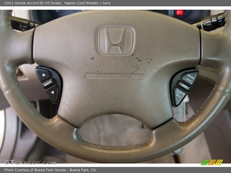 Naples Gold Metallic / Ivory 2001 Honda Accord EX V6 Sedan