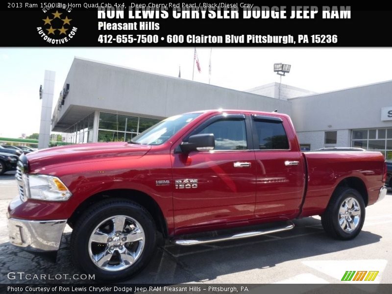 Deep Cherry Red Pearl / Black/Diesel Gray 2013 Ram 1500 Big Horn Quad Cab 4x4