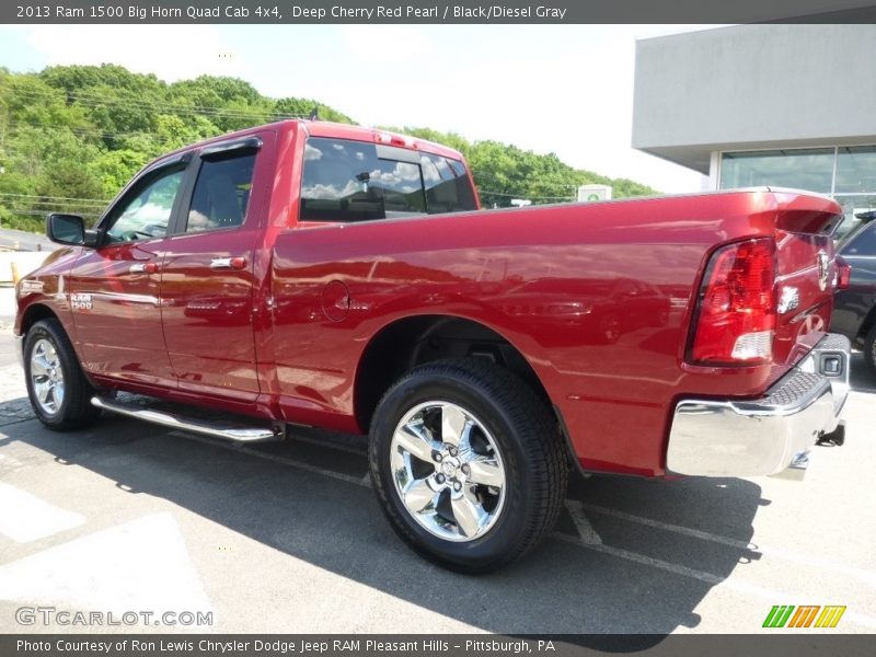 Deep Cherry Red Pearl / Black/Diesel Gray 2013 Ram 1500 Big Horn Quad Cab 4x4