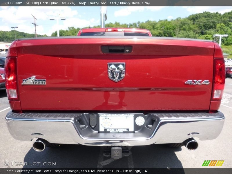 Deep Cherry Red Pearl / Black/Diesel Gray 2013 Ram 1500 Big Horn Quad Cab 4x4