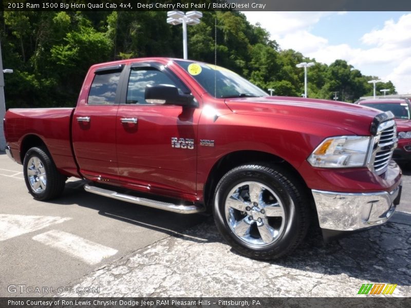 Deep Cherry Red Pearl / Black/Diesel Gray 2013 Ram 1500 Big Horn Quad Cab 4x4
