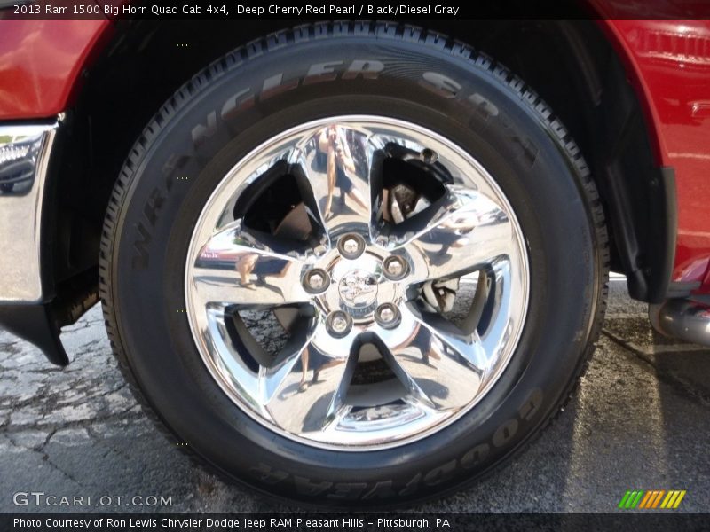 Deep Cherry Red Pearl / Black/Diesel Gray 2013 Ram 1500 Big Horn Quad Cab 4x4