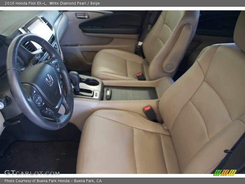 White Diamond Pearl / Beige 2016 Honda Pilot EX-L