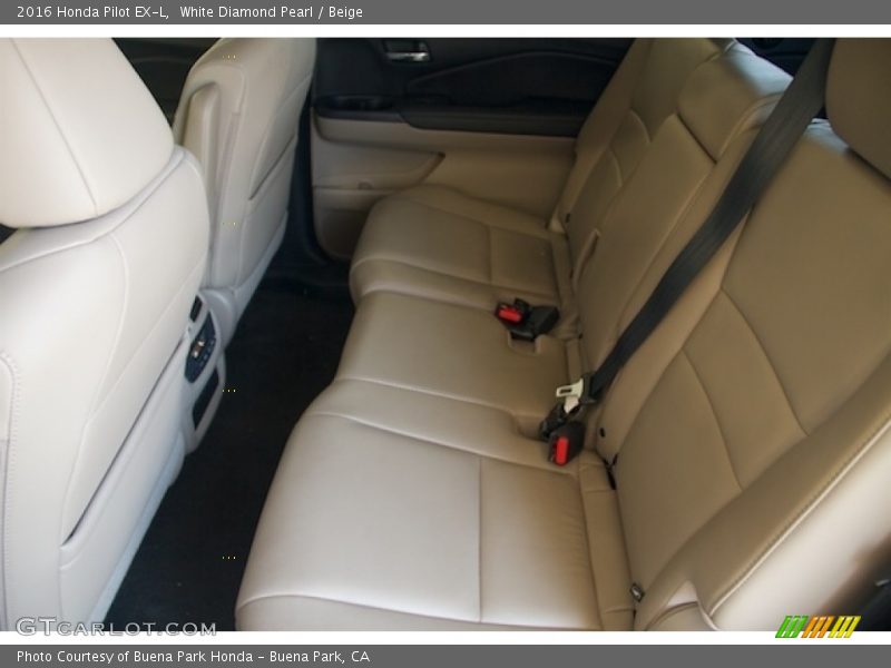 White Diamond Pearl / Beige 2016 Honda Pilot EX-L