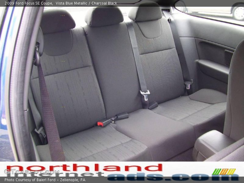Vista Blue Metallic / Charcoal Black 2009 Ford Focus SE Coupe