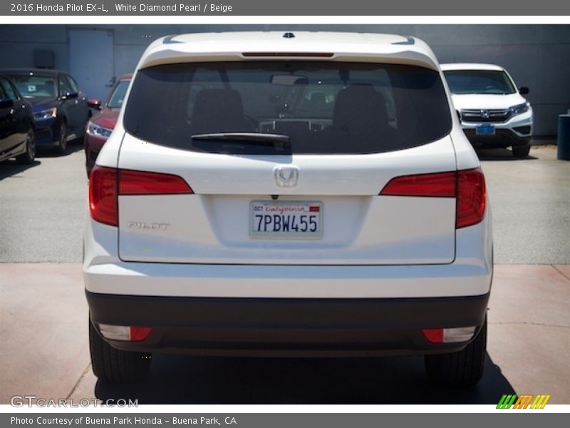 White Diamond Pearl / Beige 2016 Honda Pilot EX-L