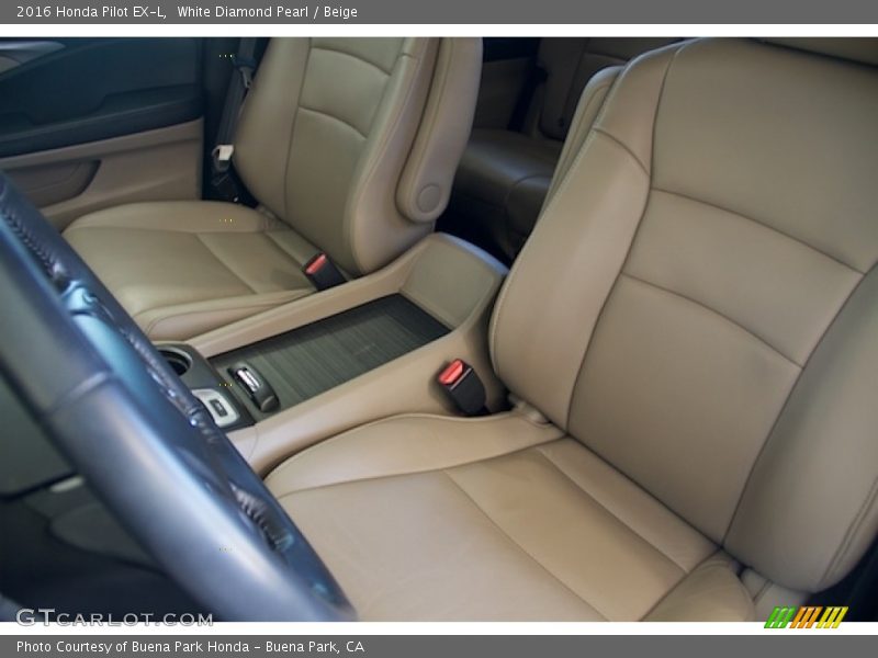 White Diamond Pearl / Beige 2016 Honda Pilot EX-L