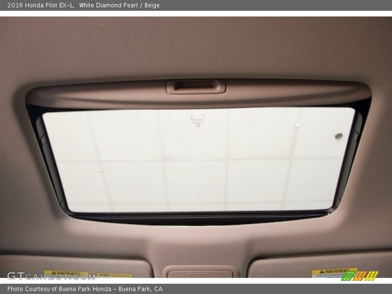 White Diamond Pearl / Beige 2016 Honda Pilot EX-L