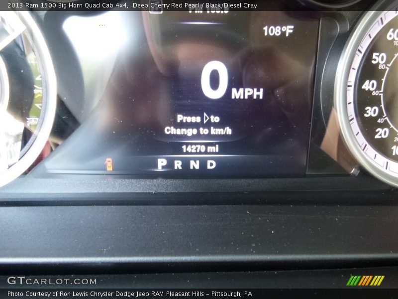 Deep Cherry Red Pearl / Black/Diesel Gray 2013 Ram 1500 Big Horn Quad Cab 4x4