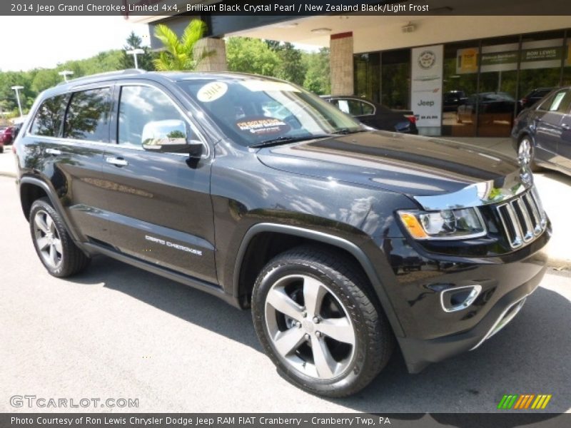 Brilliant Black Crystal Pearl / New Zealand Black/Light Frost 2014 Jeep Grand Cherokee Limited 4x4