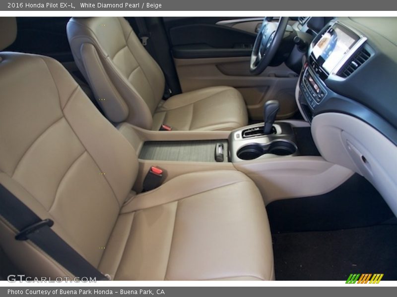 White Diamond Pearl / Beige 2016 Honda Pilot EX-L