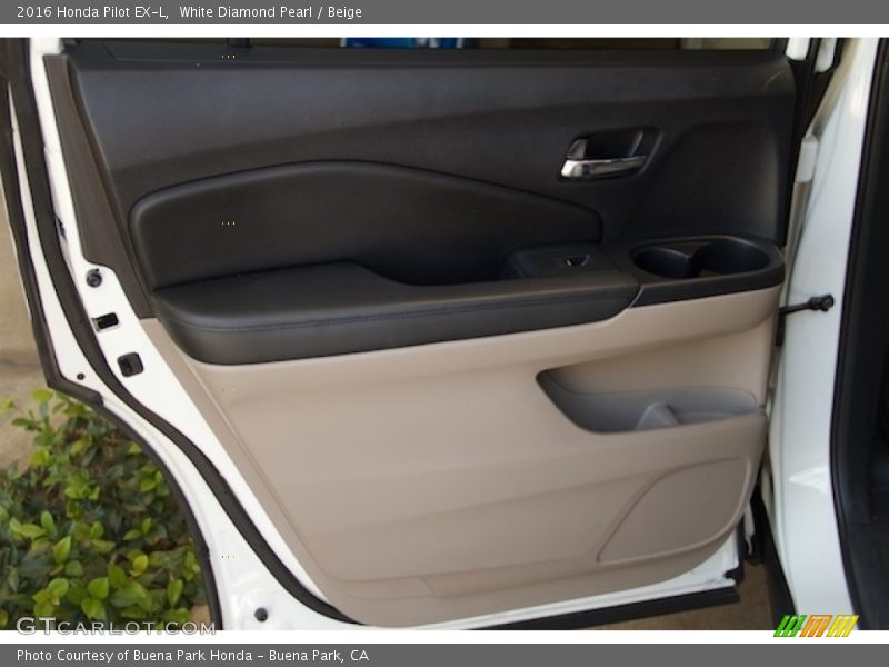 White Diamond Pearl / Beige 2016 Honda Pilot EX-L