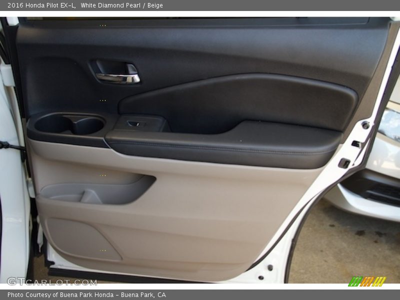 White Diamond Pearl / Beige 2016 Honda Pilot EX-L