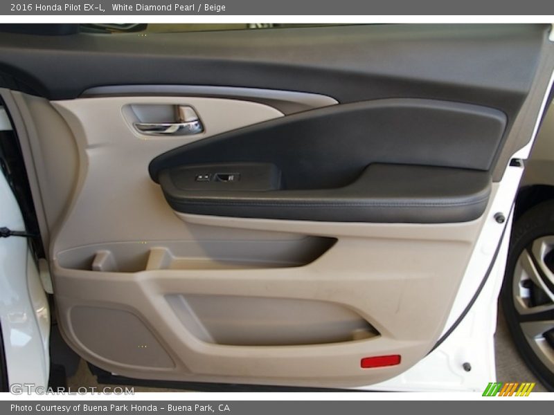 White Diamond Pearl / Beige 2016 Honda Pilot EX-L